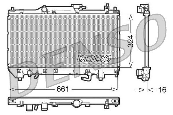 DENSO Радиатор, охлаждение двигателя DRM50017