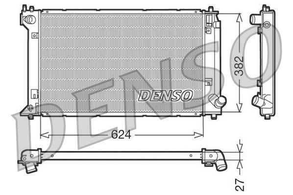 DENSO Радиатор, охлаждение двигателя DRM50019