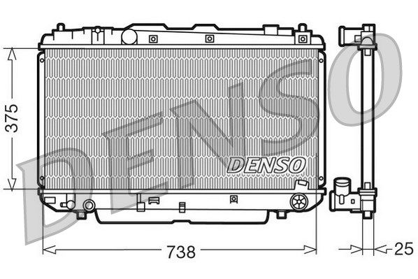 DENSO Радиатор, охлаждение двигателя DRM50021