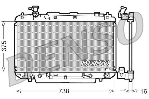 DENSO Радиатор, охлаждение двигателя DRM50022