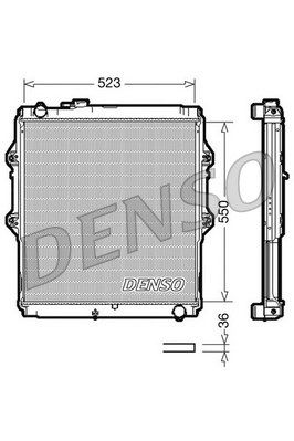 DENSO Радиатор, охлаждение двигателя DRM50037