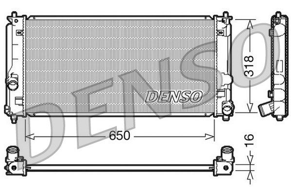 DENSO Радиатор, охлаждение двигателя DRM50044