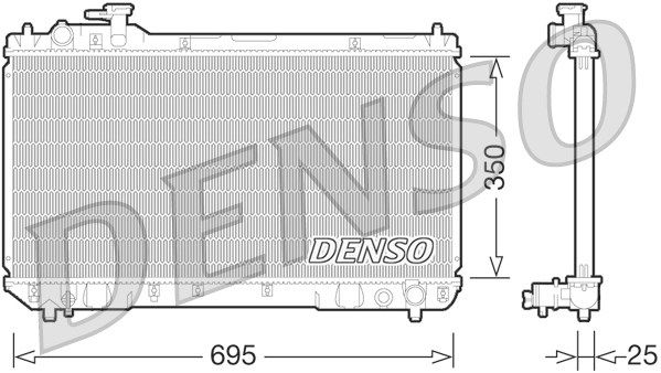DENSO Радиатор, охлаждение двигателя DRM50062