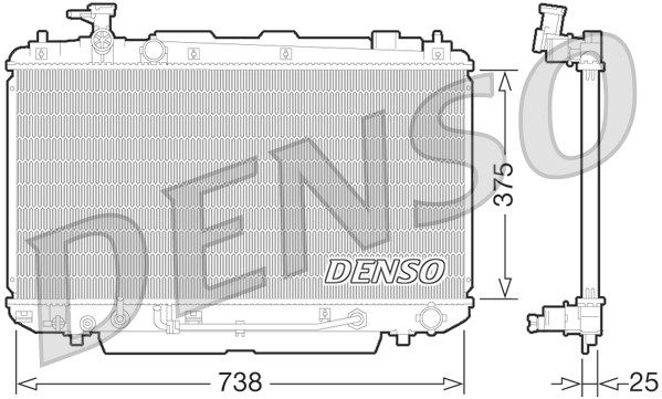 DENSO Радиатор, охлаждение двигателя DRM50064
