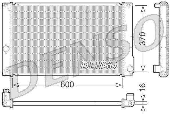 DENSO Радиатор, охлаждение двигателя DRM50076