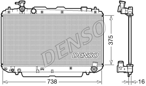 DENSO Радиатор, охлаждение двигателя DRM50083