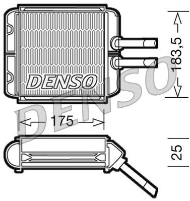 DENSO Теплообменник, отопление салона DRR08001