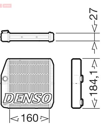 DENSO Теплообменник, отопление салона DRR09076