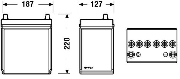 DETA Startera akumulatoru baterija DB357