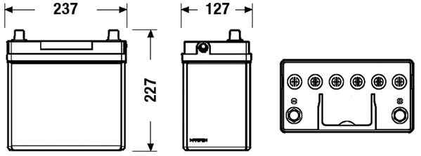 DETA Startera akumulatoru baterija DB454