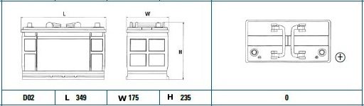 DETA Стартерная аккумуляторная батарея DG1102