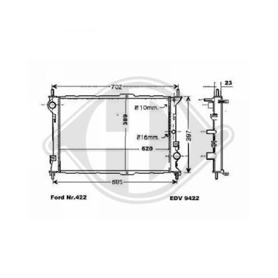 DIEDERICHS Radiators, Motora dzesēšanas sistēma 8145465