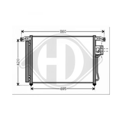 DIEDERICHS Конденсатор, кондиционер 8687101