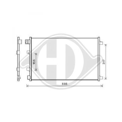 DIEDERICHS Конденсатор, кондиционер DCC1115