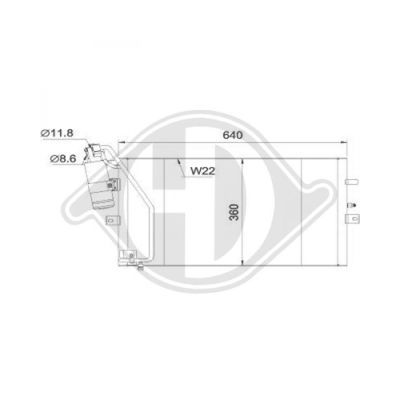 DIEDERICHS Конденсатор, кондиционер DCC1368