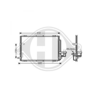 DIEDERICHS Конденсатор, кондиционер DCC1536