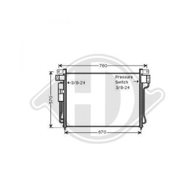 DIEDERICHS Конденсатор, кондиционер DCC1610