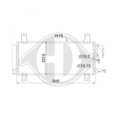 DIEDERICHS Конденсатор, кондиционер DCC1668