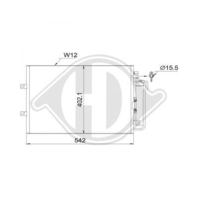 DIEDERICHS Конденсатор, кондиционер DCC1769