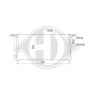 DIEDERICHS Конденсатор, кондиционер DCC1898