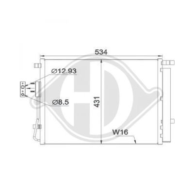 DIEDERICHS Конденсатор, кондиционер DCC1921