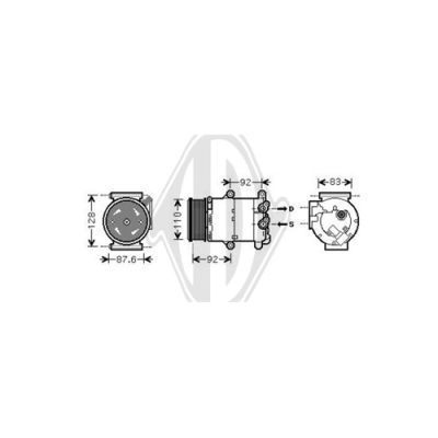 DIEDERICHS Компрессор, кондиционер DCK1282