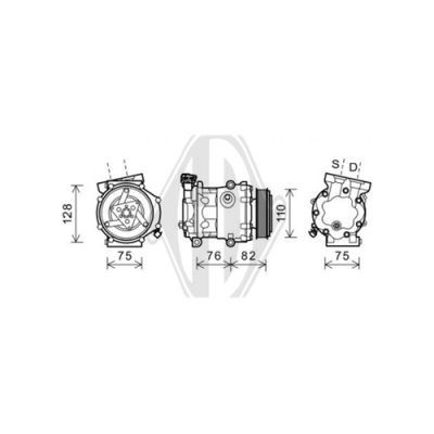 DIEDERICHS Kompresors, Gaisa kond. sistēma DCK1284