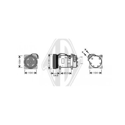 DIEDERICHS Компрессор, кондиционер DCK1580