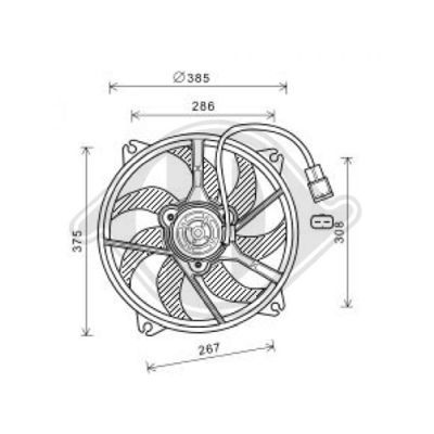 DIEDERICHS Вентилятор, охлаждение двигателя DCL1052