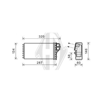 DIEDERICHS Теплообменник, отопление салона DCM1059