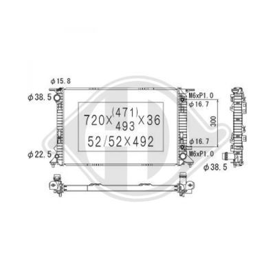 DIEDERICHS Радиатор, охлаждение двигателя DCM1490