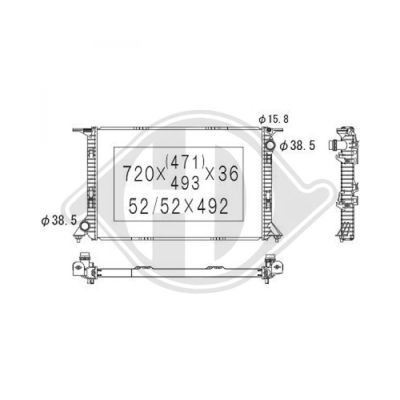 DIEDERICHS Радиатор, охлаждение двигателя DCM1500