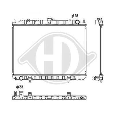 DIEDERICHS Радиатор, охлаждение двигателя DCM1840