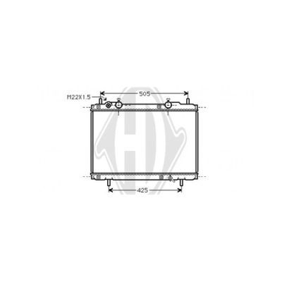DIEDERICHS Радиатор, охлаждение двигателя DCM1935