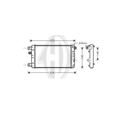DIEDERICHS Радиатор, охлаждение двигателя DCM1957