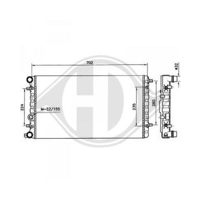 DIEDERICHS Radiators, Motora dzesēšanas sistēma DCM2072