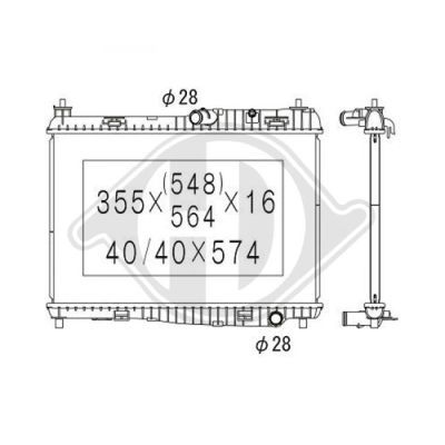DIEDERICHS Радиатор, охлаждение двигателя DCM2097