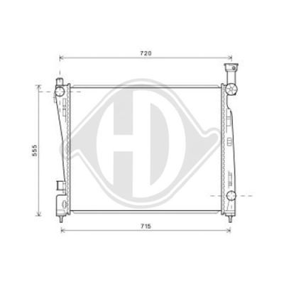 DIEDERICHS Радиатор, охлаждение двигателя DCM2123