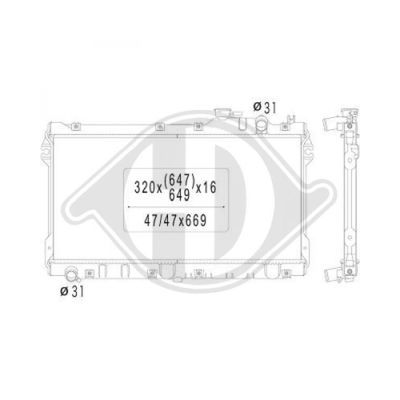 DIEDERICHS Радиатор, охлаждение двигателя DCM2230