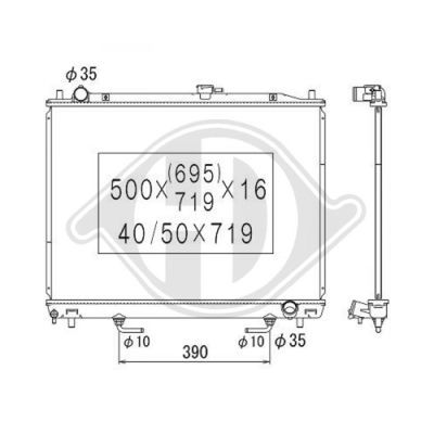 DIEDERICHS Radiators, Motora dzesēšanas sistēma DCM2508