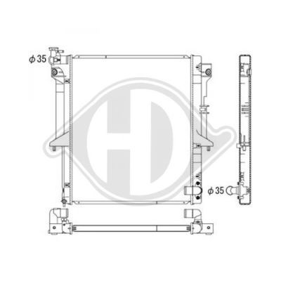 DIEDERICHS Радиатор, охлаждение двигателя DCM2529
