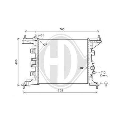 DIEDERICHS Радиатор, охлаждение двигателя DCM2709