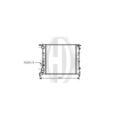 DIEDERICHS Радиатор, охлаждение двигателя DCM2855