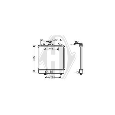 DIEDERICHS Радиатор, охлаждение двигателя DCM3087