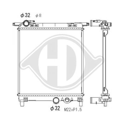 DIEDERICHS Радиатор, охлаждение двигателя DCM3469