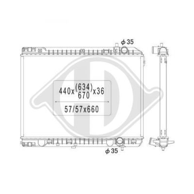 DIEDERICHS Радиатор, охлаждение двигателя DCM3818