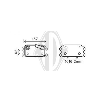 DIEDERICHS Eļļas radiators, Motoreļļa DCO1001