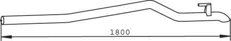 DINEX Труба выхлопного газа 74523