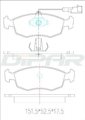 DITAS Комплект тормозных колодок, дисковый тормоз DFB3182