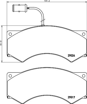 DON Комплект тормозных колодок, дисковый тормоз CVP027